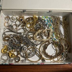 Mixed Jewelry Lot – Rings, Earrings, Bracelets & Necklaces – As Is